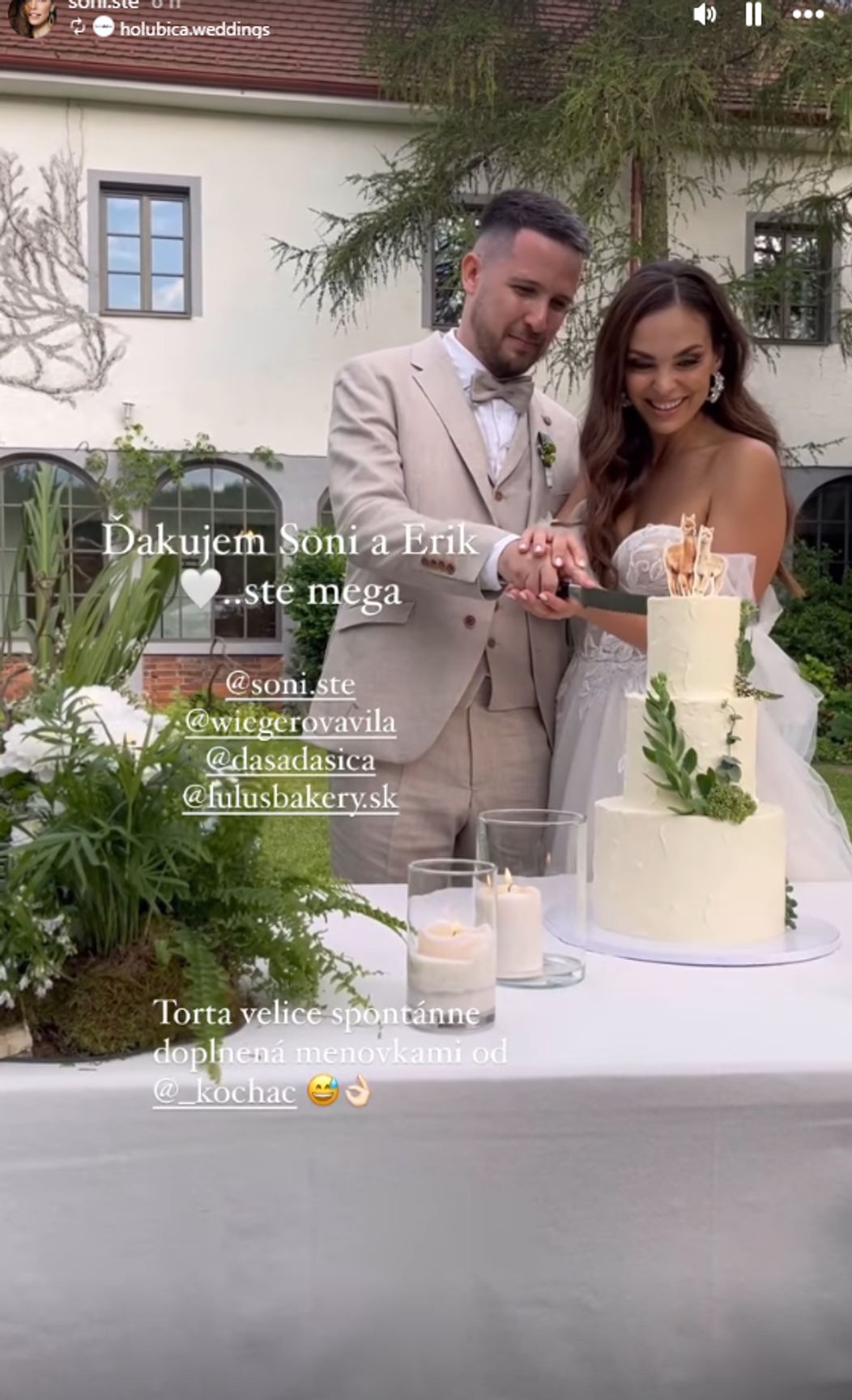 Vydarená svadba Sone Štefkovej