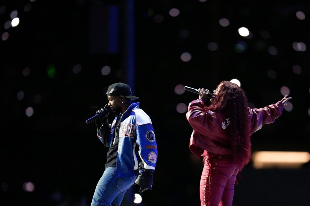 Kendrick Lamar počas Halftime Show