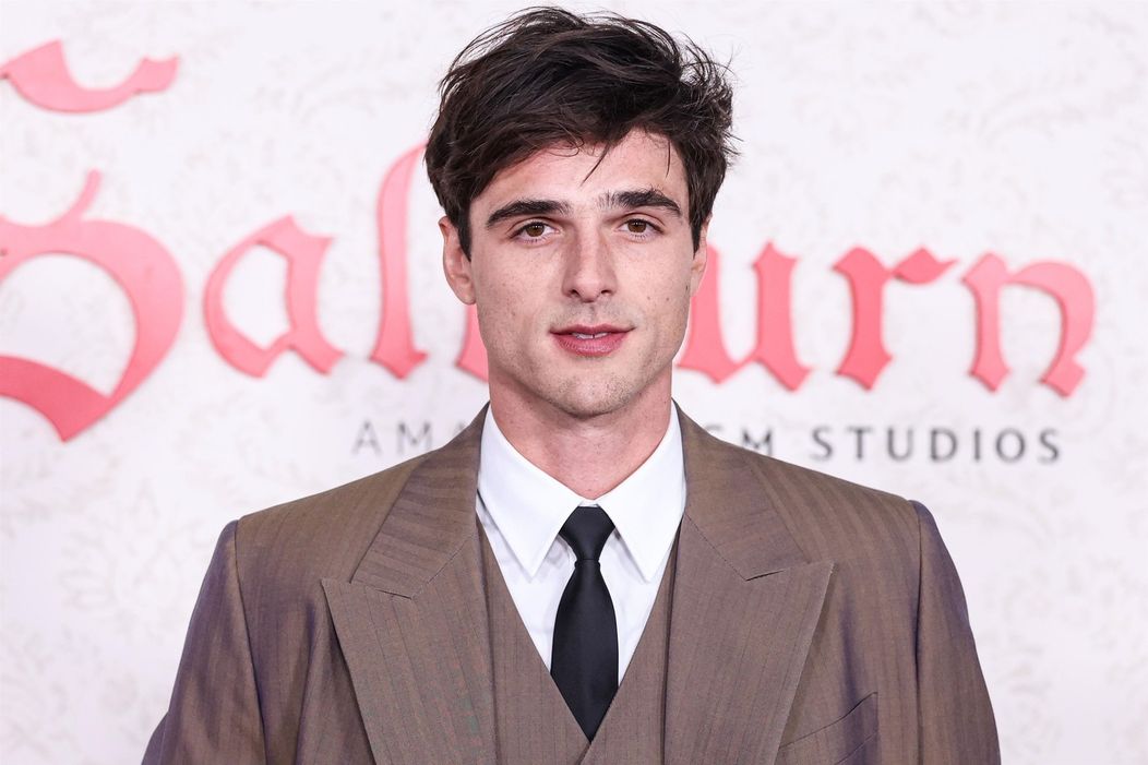 Jacob Elordi na press tour filmu Saltburn.