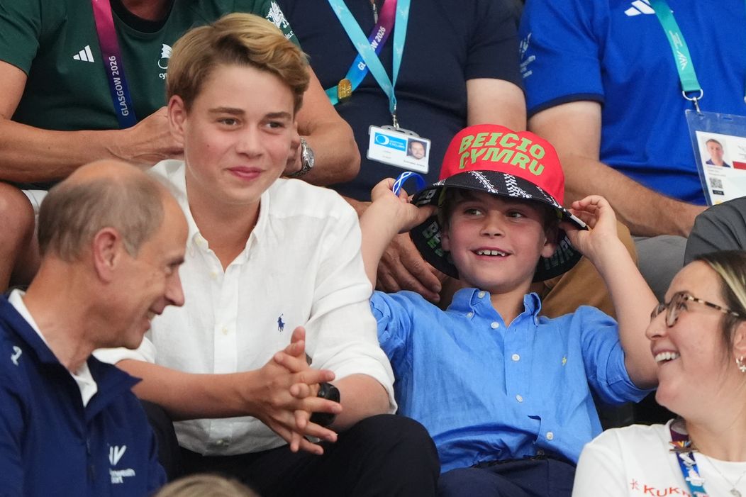 Kráľovská rodina na Hrách Commonwealthu v Škótsku.