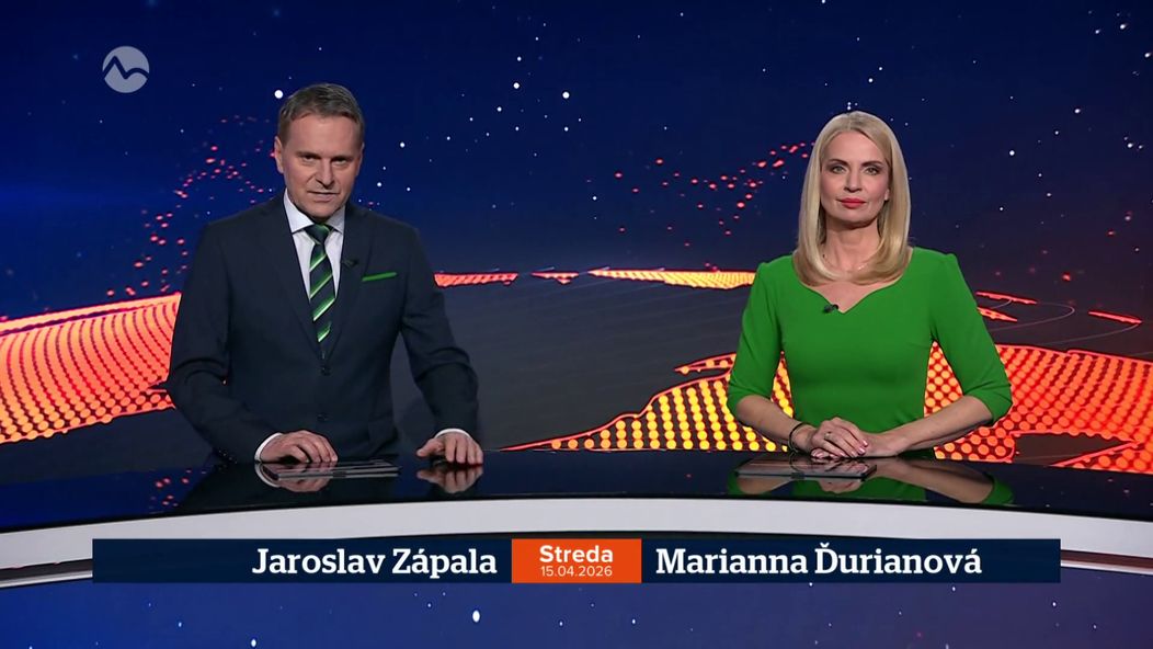 Jaroslav Zápala a Marianna Ďurianová v relácii Televízne noviny