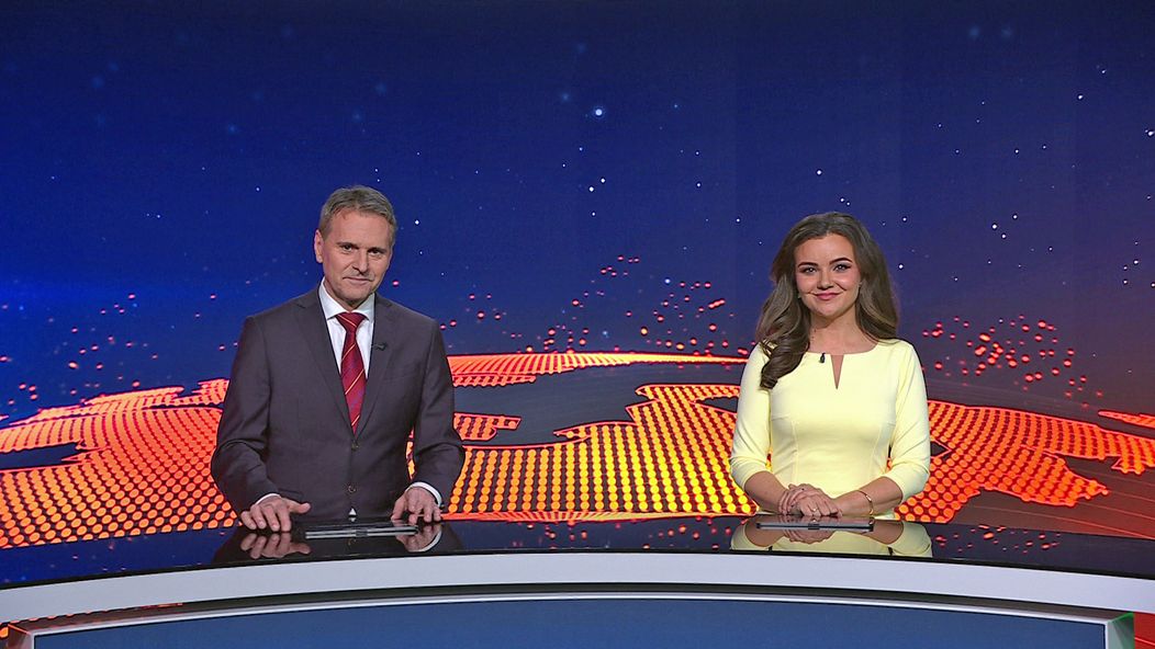Jaroslav Zápala a Ivana Zuzelková v relácii Televízne noviny