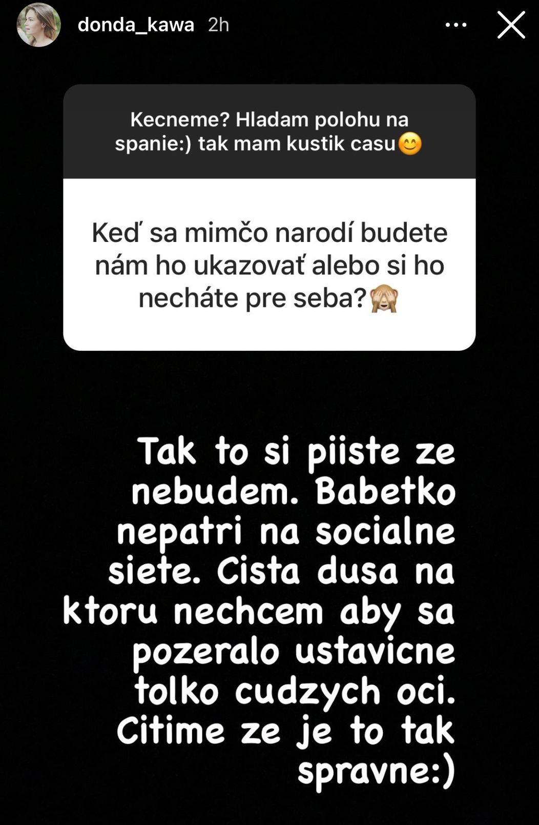Dominika sa jasne vyjadrila, či bude zverejňovať fotky dcérky.