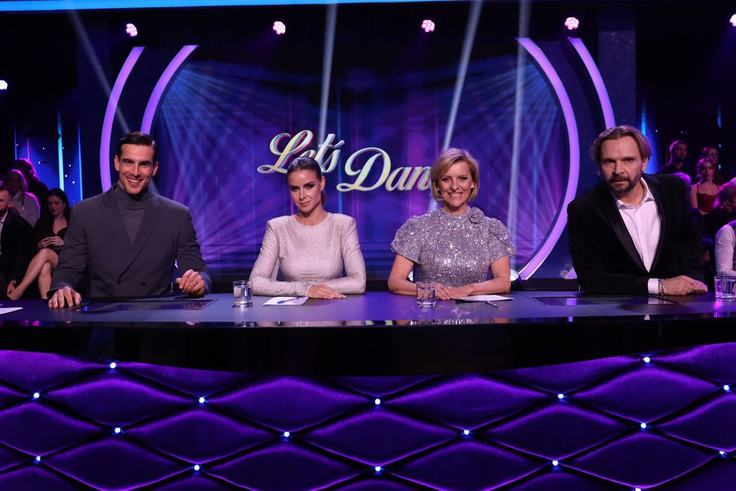 Adam Bardy, Nela Pocisková, Tatiana Drexler a Ján Ďurovčík v šou Let's Dance