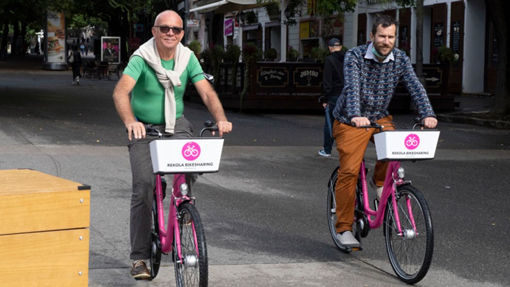 Zdielané bicykle.