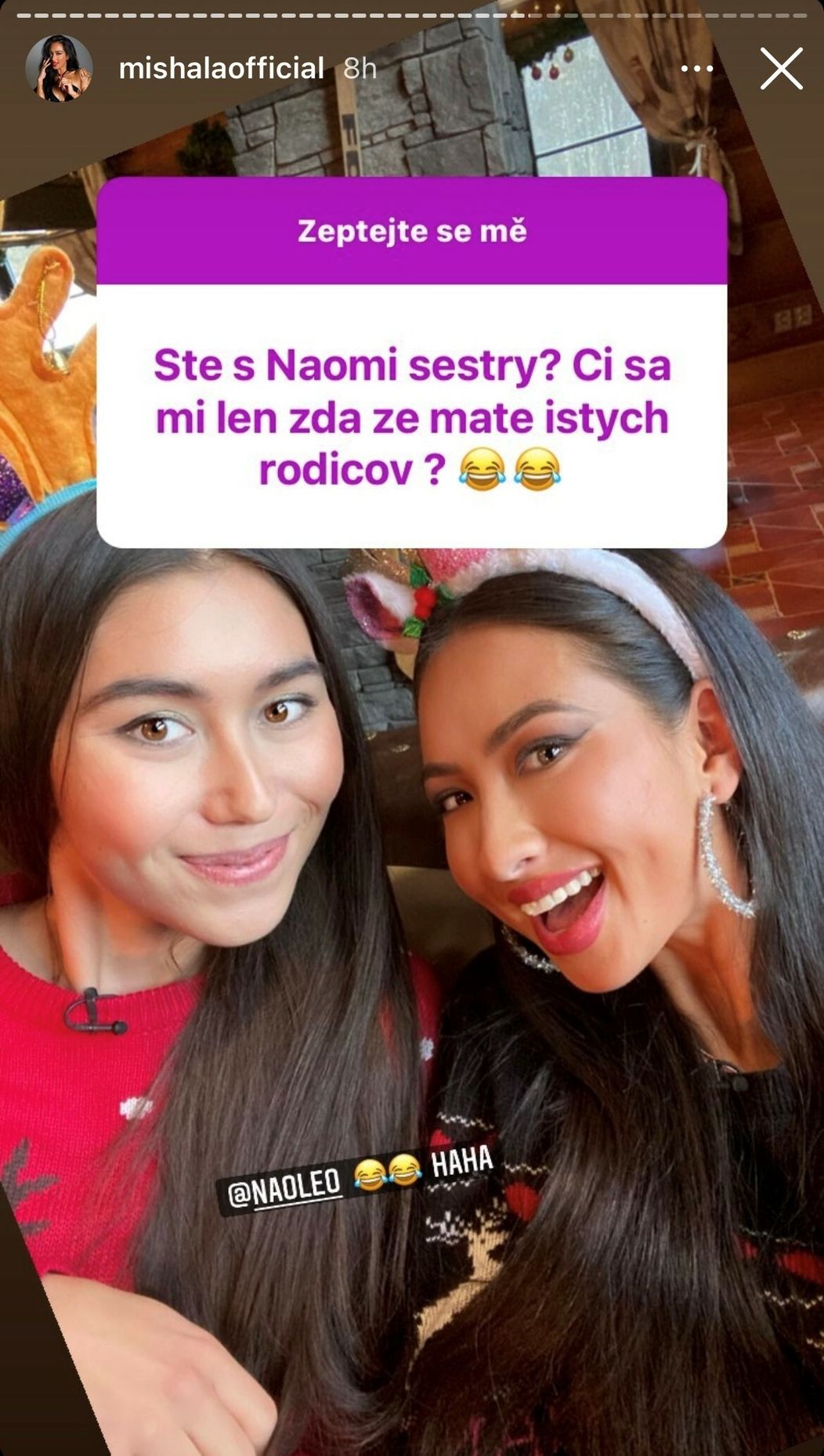 Naomi a Mishala sestry určite nie sú. 