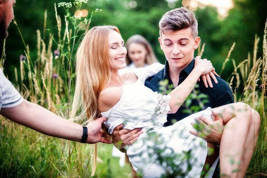 Adrián a Bianka počas nakrúcania klipu