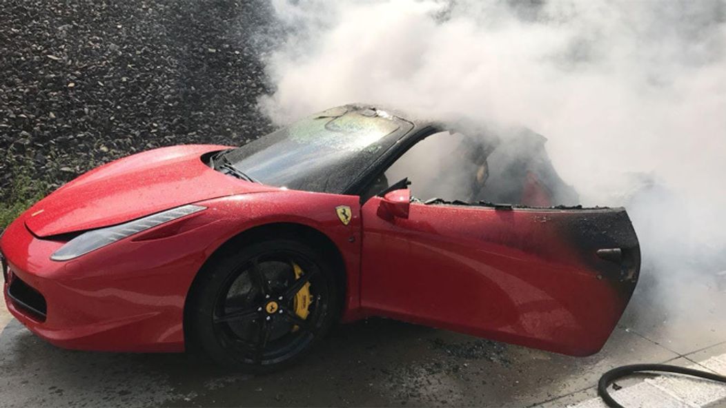 Požiar Ferrari.