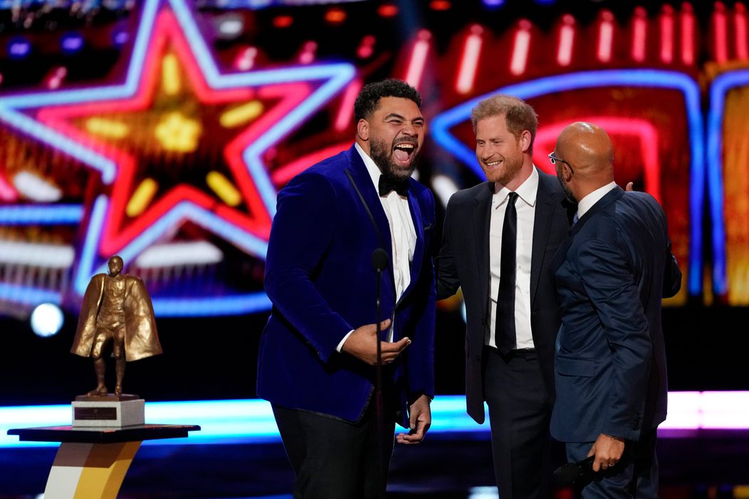 Princ Harry na odovzdávaní cien NFL