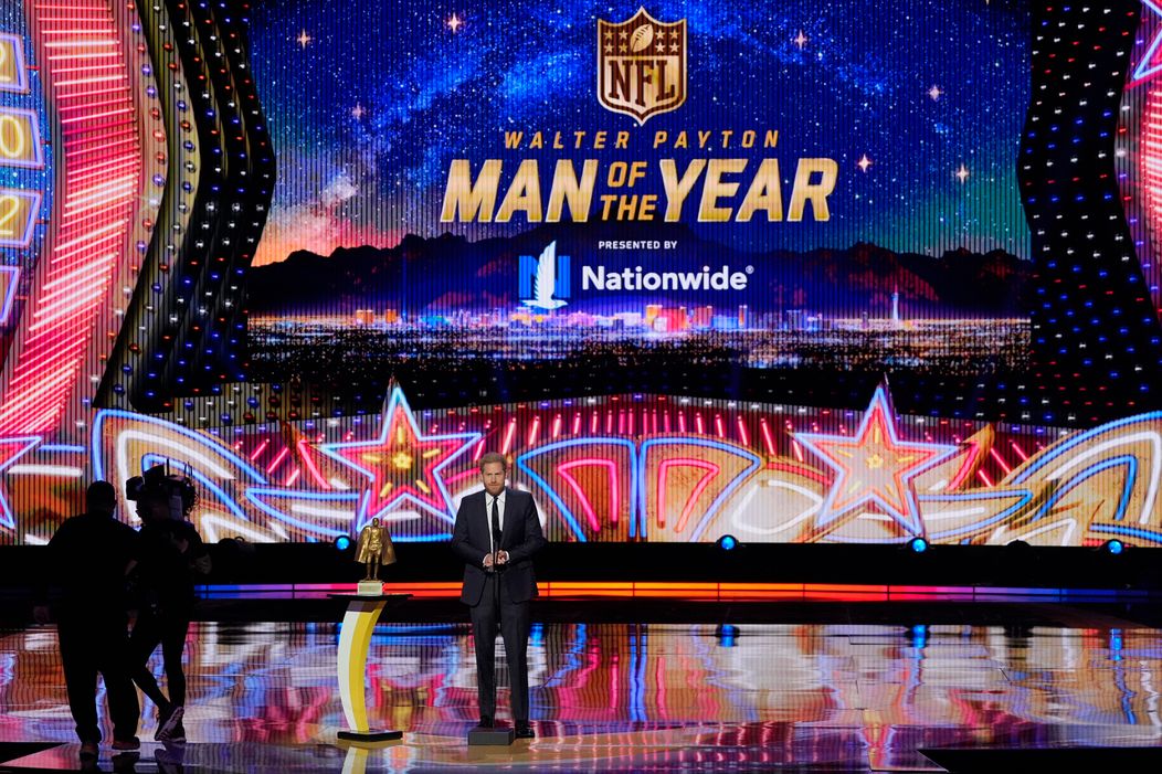 Princ Harry na odovzdávaní cien NFL