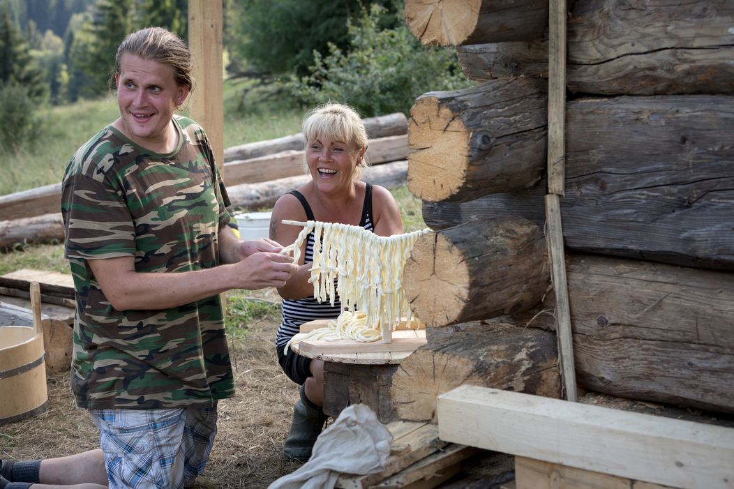 Baník v alobale.