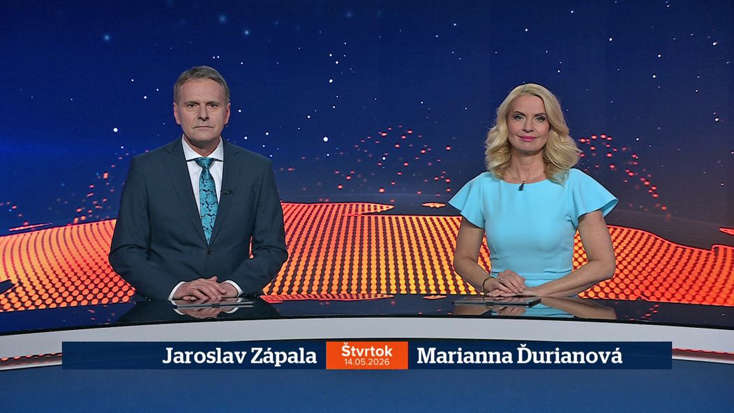 Jaroslav Zápala a Marianna Ďurianová v relácii Televízne noviny