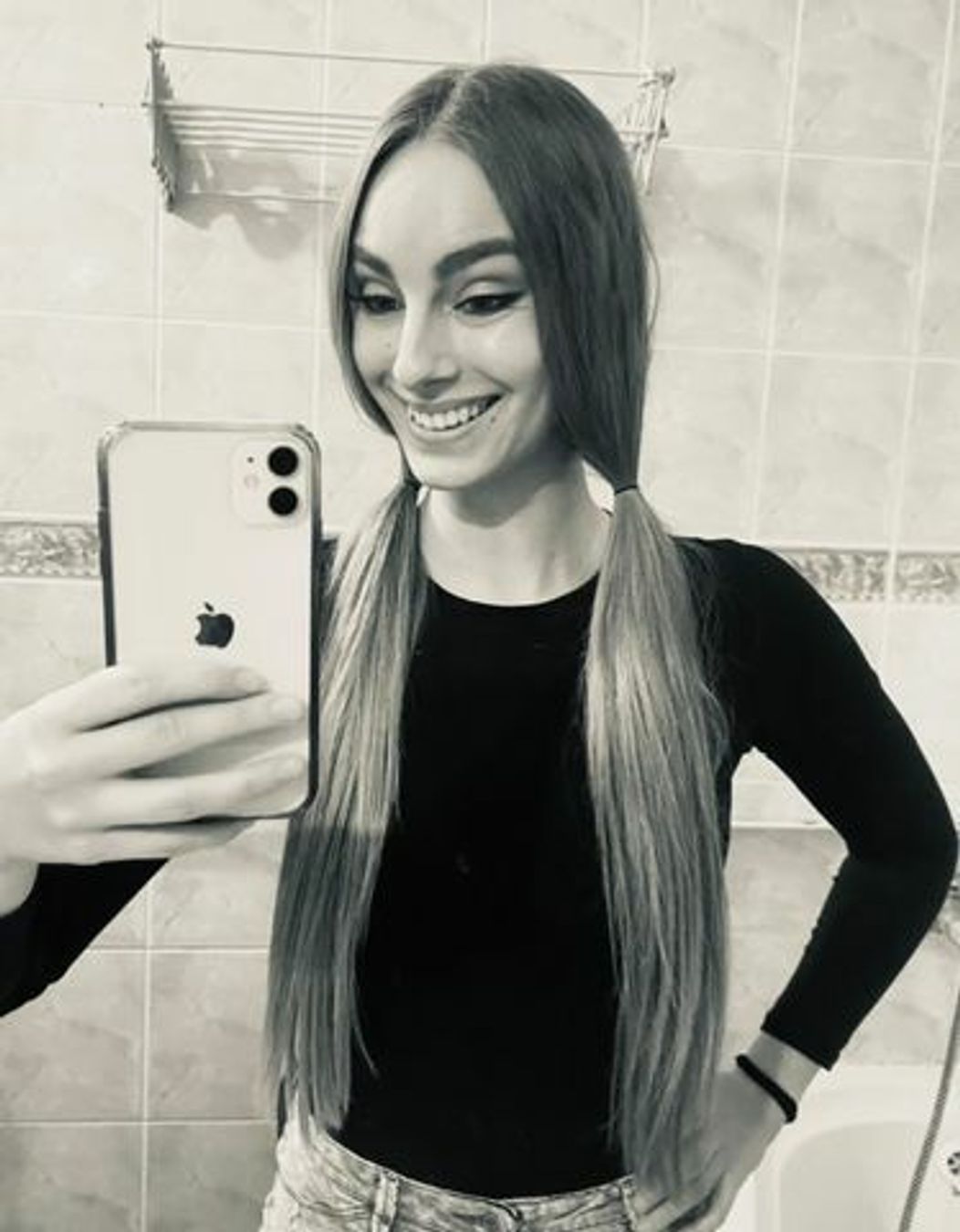 Bianka ešte s dlhými vlasmi.