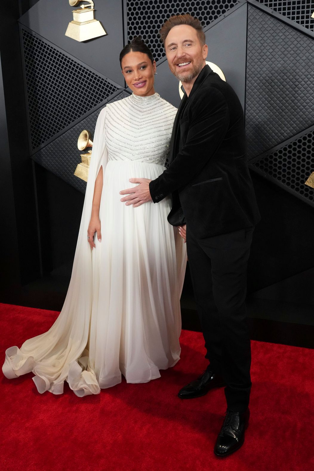 Jessica Ledon a David Guetta na Grammy 2024
