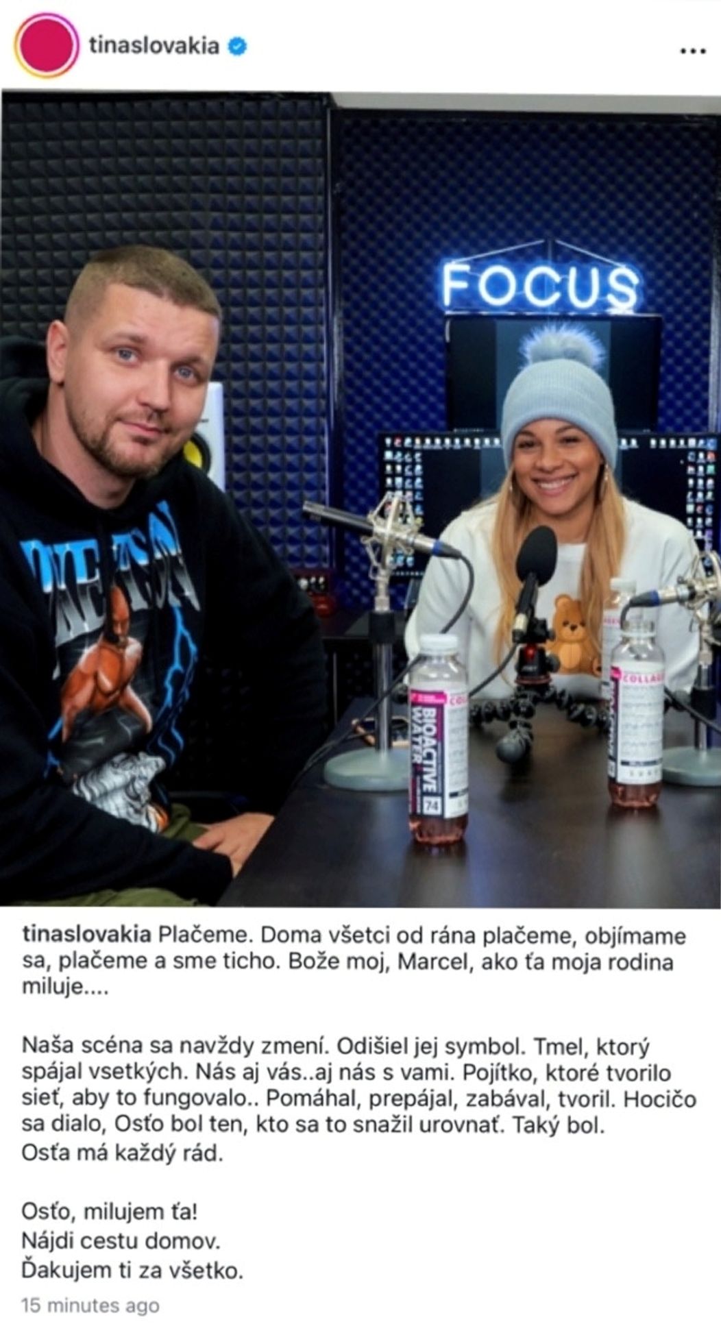 Tina sa rozlúčila s Osťom.