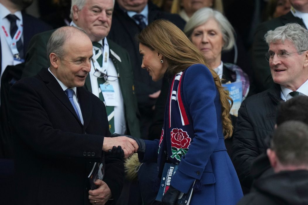 Princezná Kate na rugby zápase Six Nations.