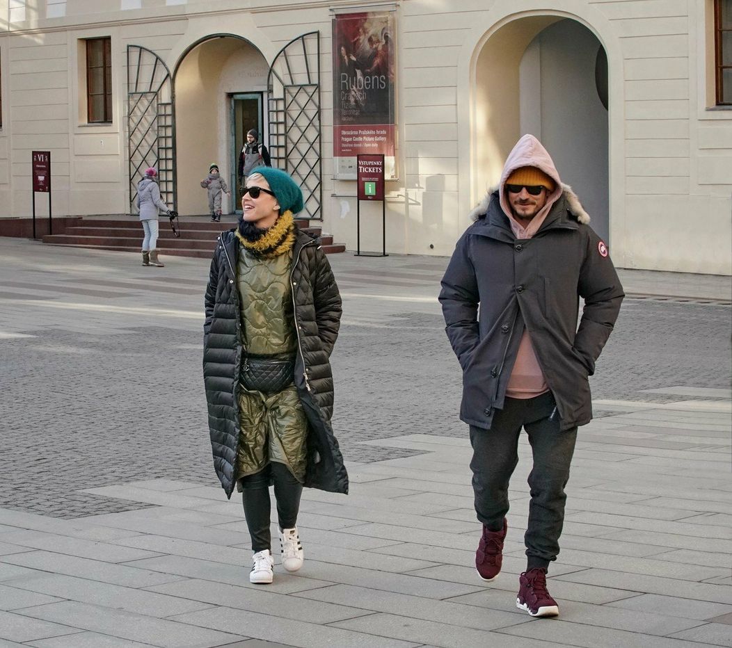 Katy Perry a Orlando Bloom na Pražskom hrade. 