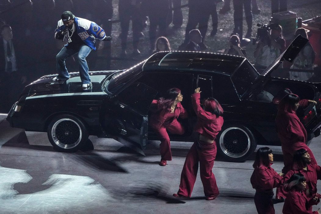Kendrick Lamar počas Halftime Show