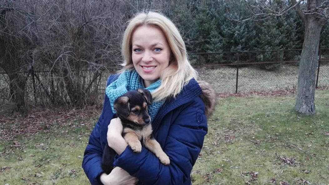 Janka Hospodárová a jej Nany ešte ako šteniatko