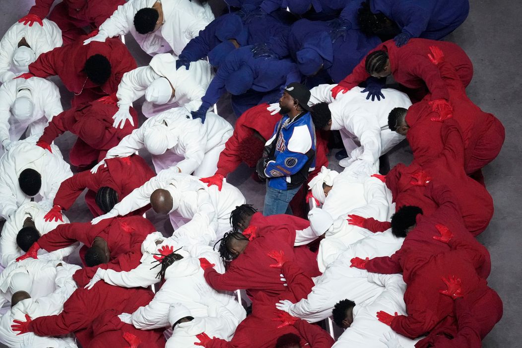 Kendrick Lamar počas Halftime Show