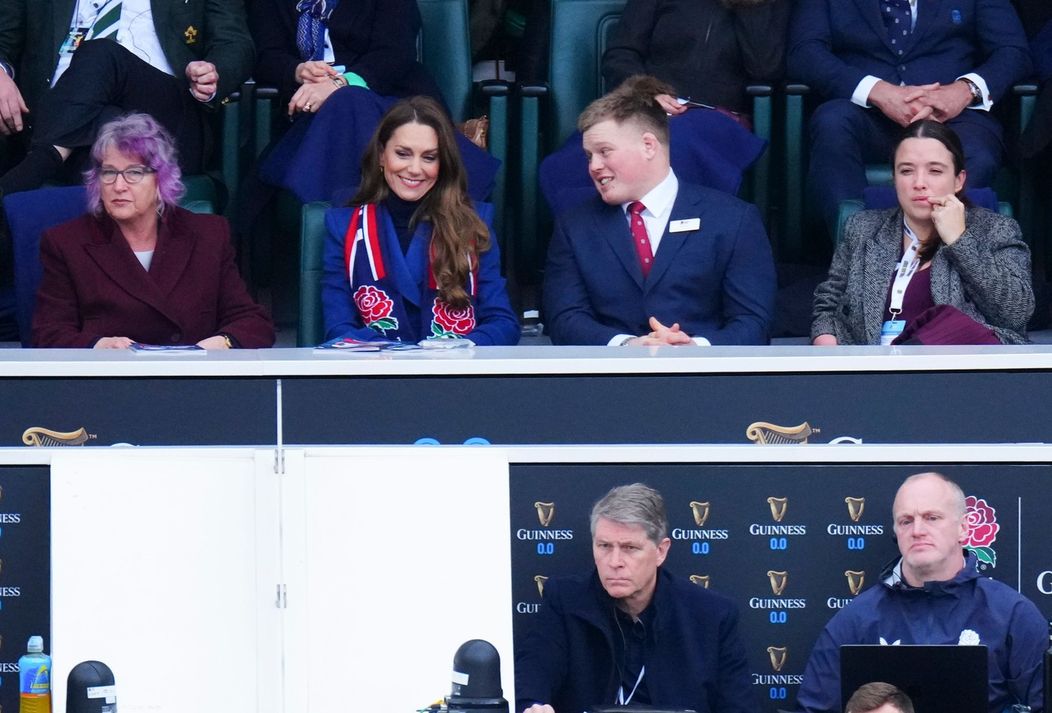 Princezná Kate na rugby zápase Six Nations.