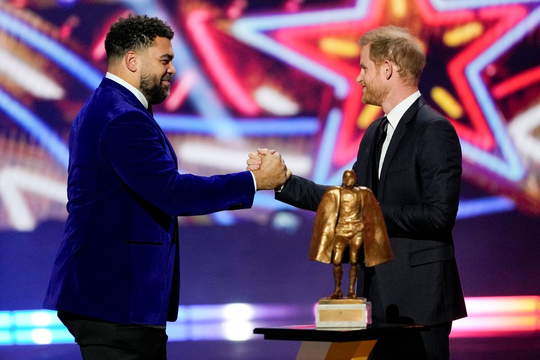 Princ Harry na odovzdávaní cien NFL