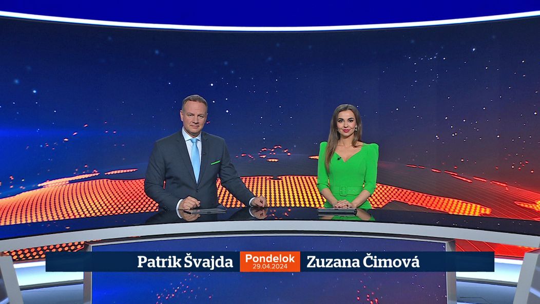 Patrik Švajda a Zuzana Čimová v relácii Televízne noviny