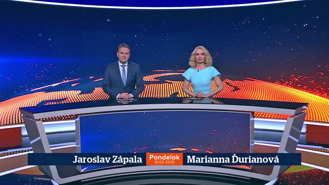Jaroslav Zápala a Marianna Ďurianová v relácii Televízne noviny