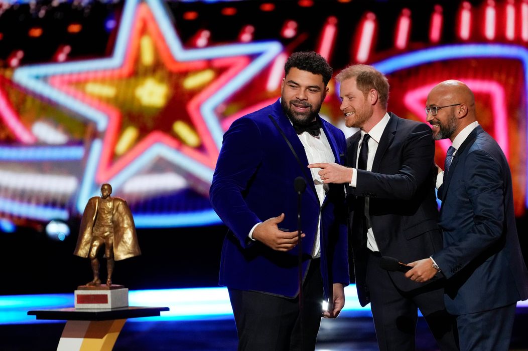 Princ Harry na odovzdávaní cien NFL