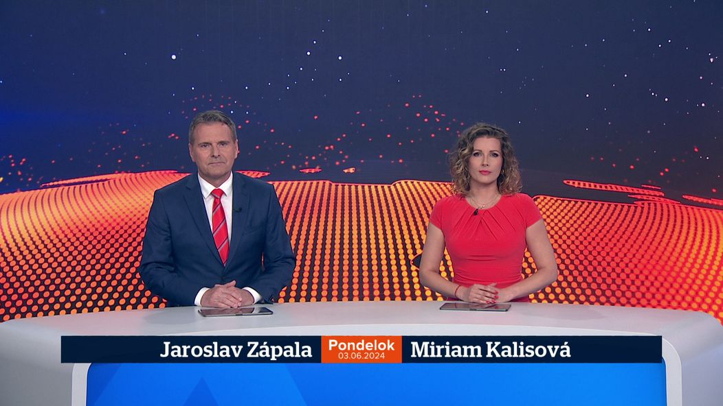 Jaroslav Zápala a Miriam Kalisová v relácii Televízne noviny