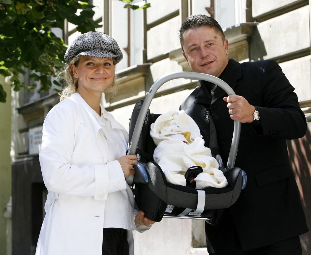 Petr Muk s manželkou Evou a dcérou Noemi v roku 2006.