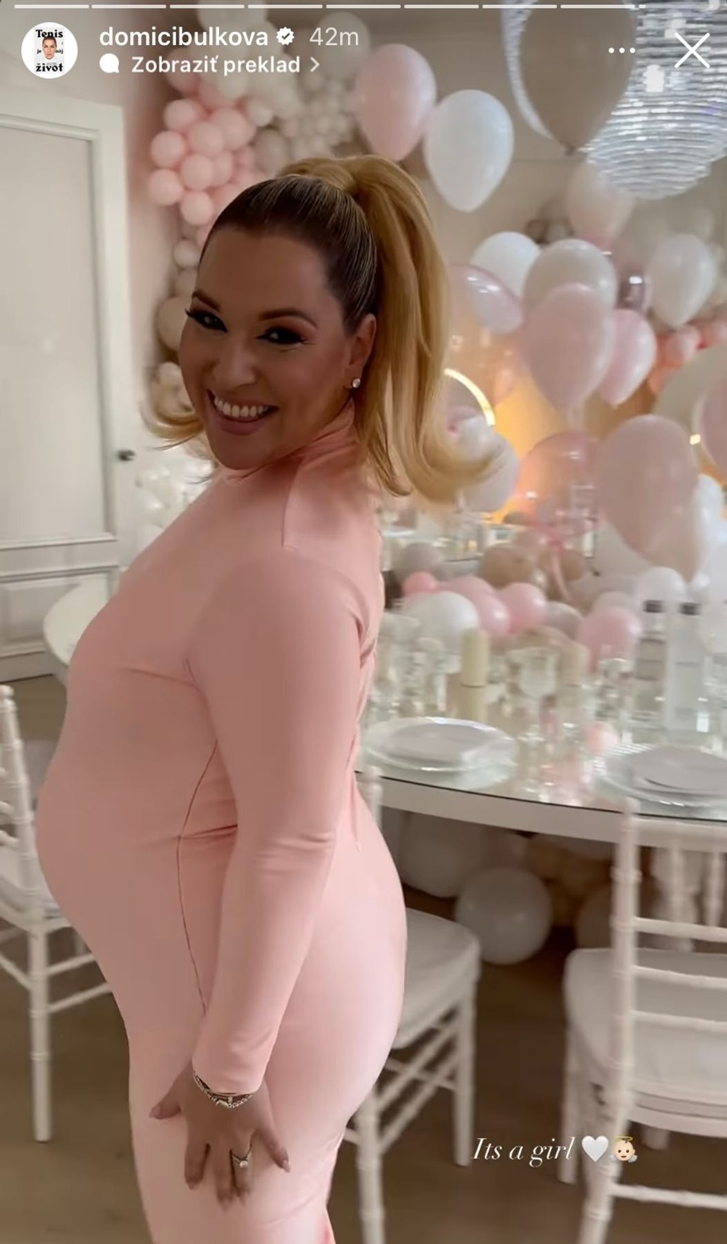 Dominika Cibulková čaká dievčatko