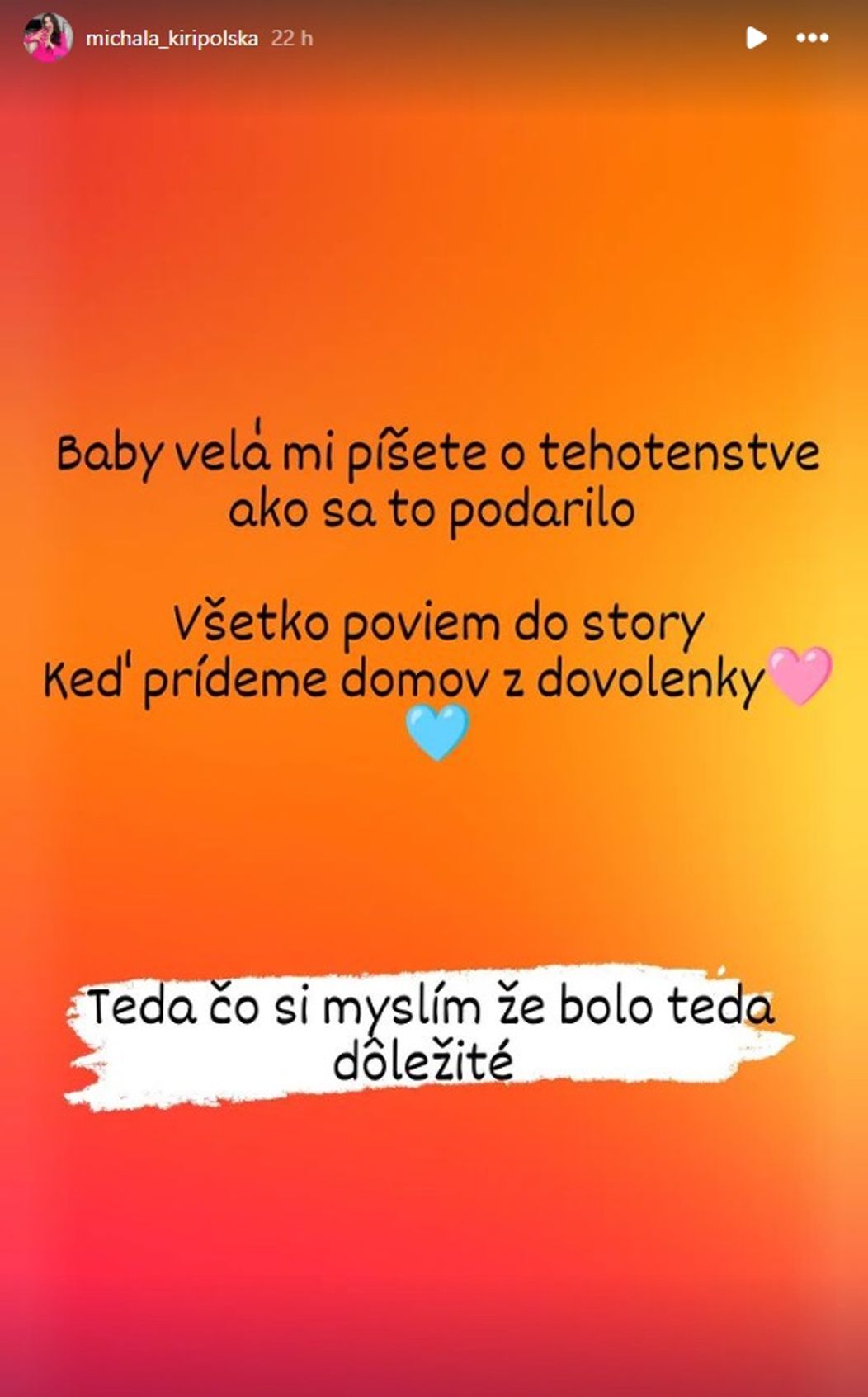 Finalistka 9. série Farmy oznámila, že je tehotná