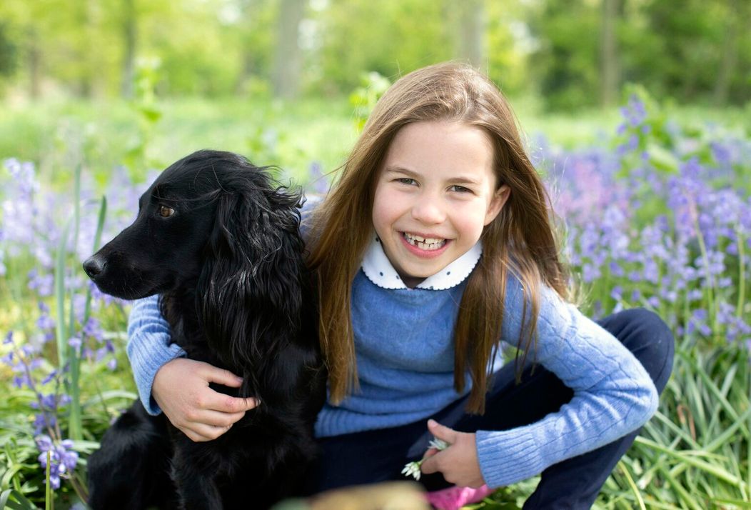 Princezná Charlotte s kokeršpanielom Orlom 