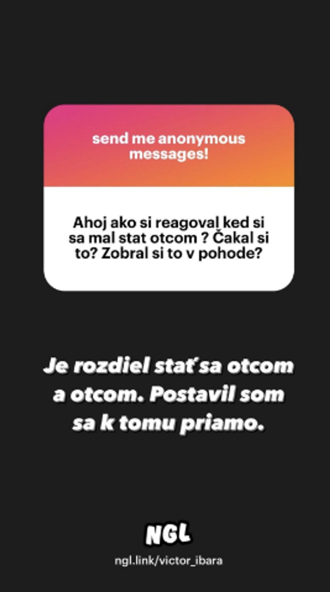 Victor Ibara prehovoril o súkromí