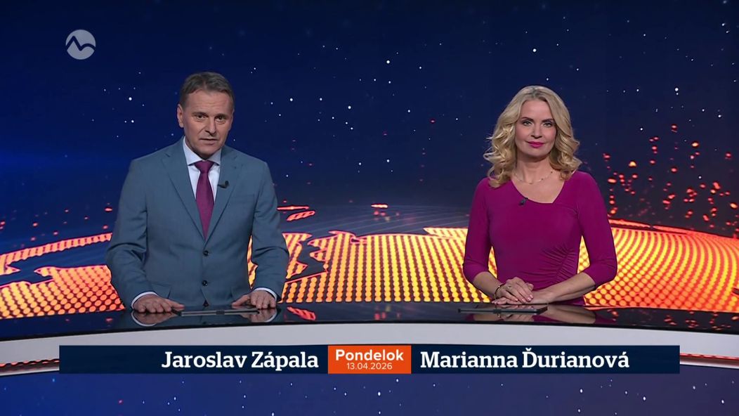 Jaroslav Zápala a Marianna Ďurianová v relácii Televízne noviny