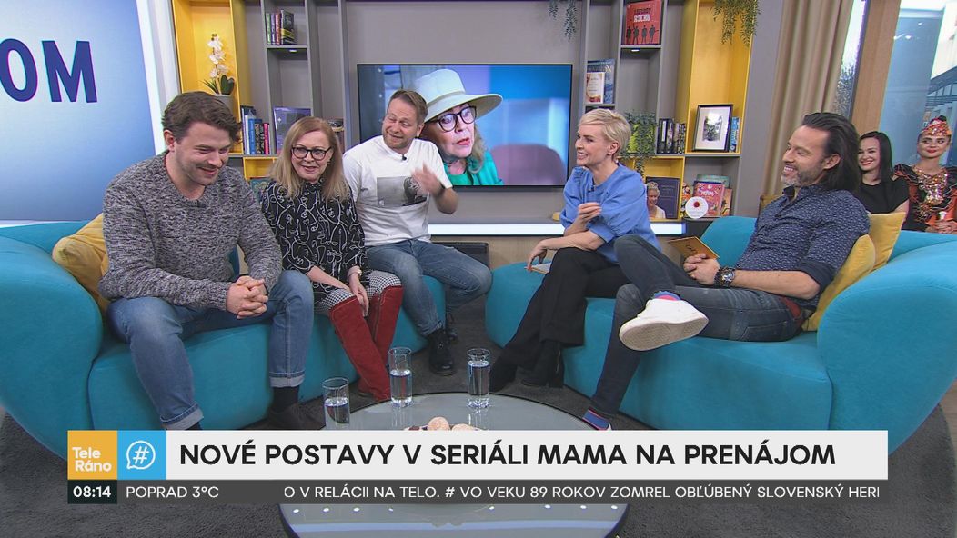Marta Sládečková, Peter Brajerčík a Richard Autner v Teleráne