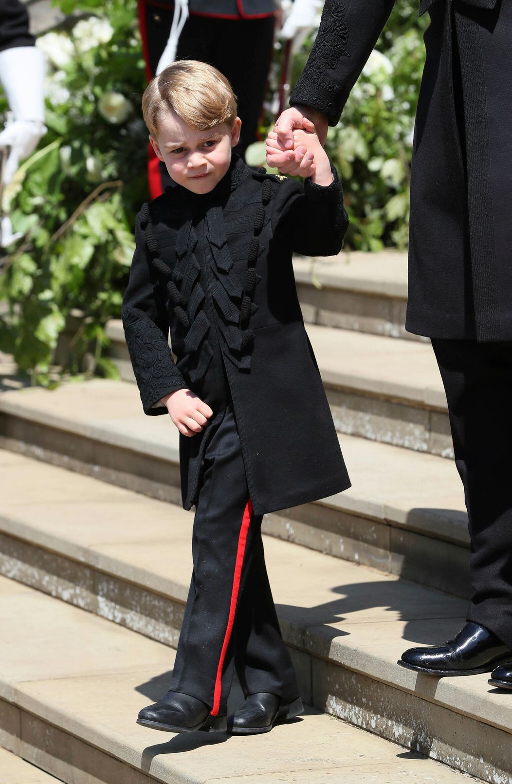 Po svadbe princa Harryho s Meghan Markle v Kaplnke sv. Juraja 19. mája 2018. 