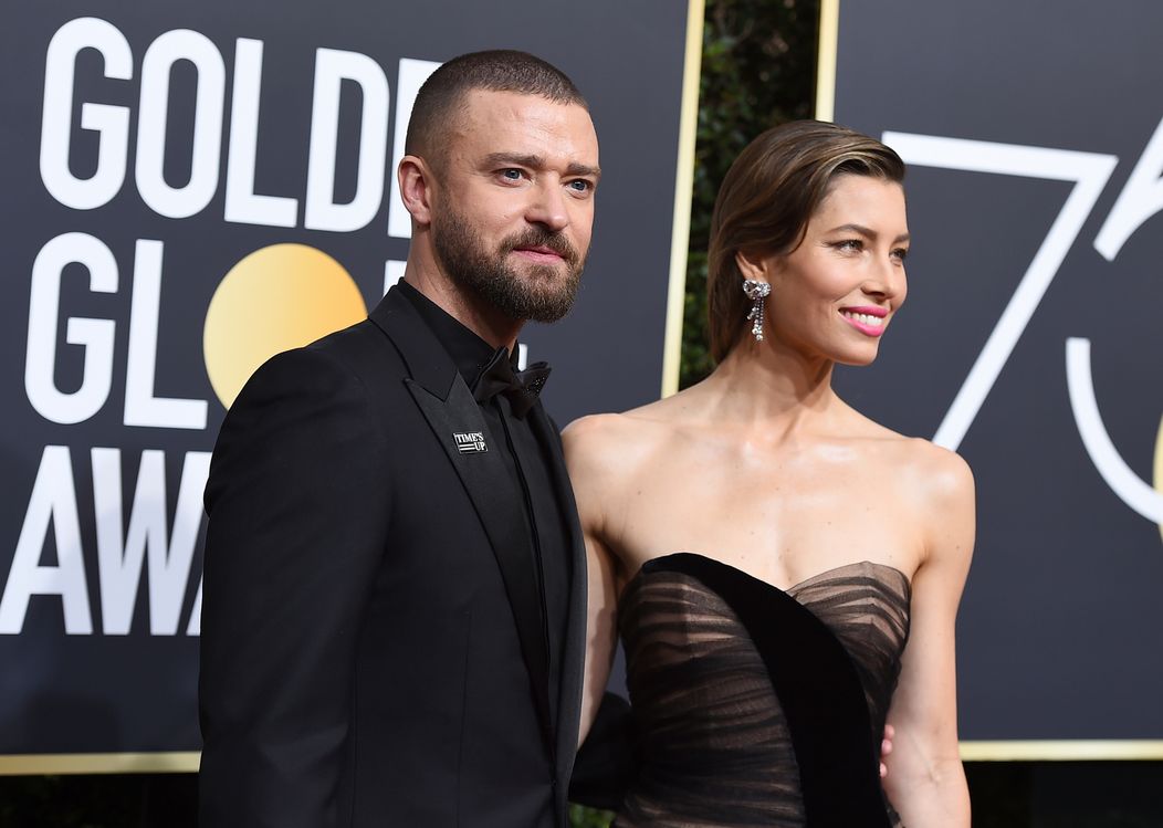 Jessica Biel na Zlatých glóbusoch
