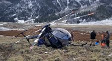 Los vyskočil na chvost nízko letiaceho vrtuľníka, helikoptéra spadla