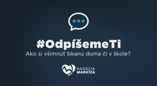 #Odpíšeme Ti - Ako si všimnúť  šikanu doma či v škole?