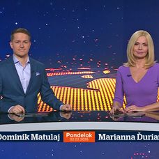 Dominik Matulaj a Marianna Ďurianová v relácii Televízne noviny