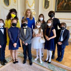 Prezidentka SR Zuzana Čaputová a deti z Oteckov