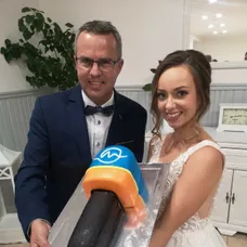 Veronika Kandráčová s kolegom Martinom Jedinákom