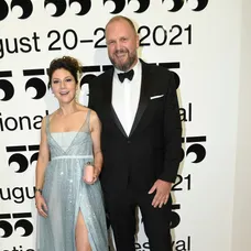 Martha Issová a David Ondříček na festivale v Karlových Varoch