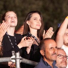 Angelina s dcérou na koncerte