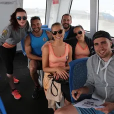 Karin Haydu, Martin Šmahel a Adriana Špronglová na viedenskom letisku