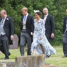 Meghan Markle spolu s princom Harrym na svadbe.