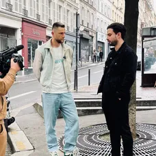 Kapitán Milan Škriniar a režisér Marek Prochác