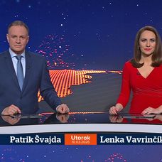 Patrik Švajda a Lenka Vavrinčíková v relácii Televízne noviny